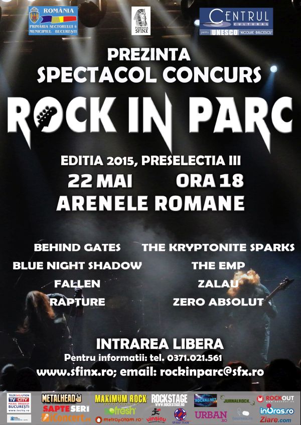 S-a incheiat sesiunea de inscrieri pentru Preselectia  III a Festivalului Rock in Parc 2015
